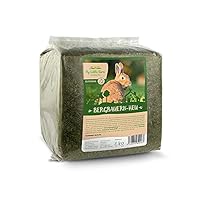 My Little Farm Bergbauern-Heu, erntefrisches Premium-Futterheu für Kaninchen, Hamster und Kleintiere, vorportionierte Ballen, schonend kaltluftgetrocknet