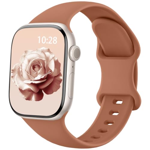 Image of Silicone Sport Band Compatible with Apple Watch Bands for Women Men