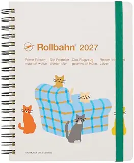 ロルバーン ダイアリー 手帳 2027年版／2026年10月始まり Lサイズ WARM GREY TAIL(ホワイト) スケジュール帳 マンスリー