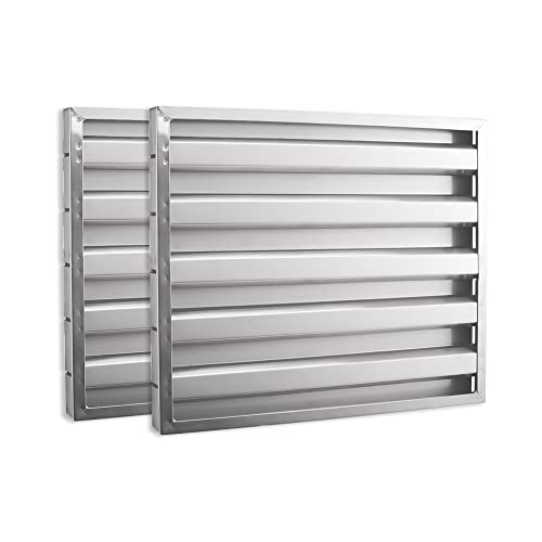 hzexun Filtro de Grasa Universales para Campana Extractora de Cocina para Restaurante uso comercial 500 x 500 mm Acero Inoxidable (2 Unidades,50cm*50cm)