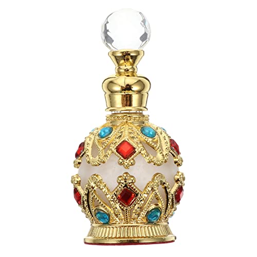 Beaupretty Gold Spherical Refillable Perfume Bottle Empty Glass Perfume Bottle for Travel Home Vanity Essential Oils Lotion Liquid Dispenser 3.26 X 1.37 X 1.37 in
