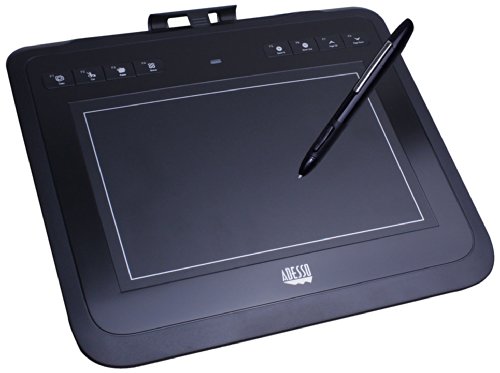 Adesso 8 x 5 Inches Wireless Graphics Tablet for PC and Mac (CyberTabletW10)
