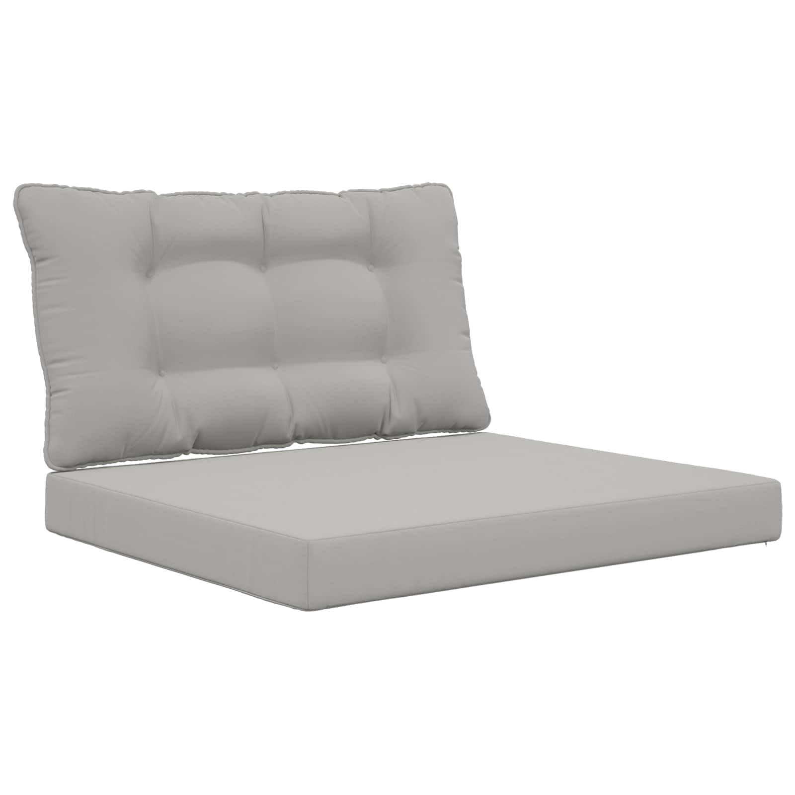 Coussins de canapé d'extérieur 80x68.5 rembourrés pour dossier et assise de jardin gris