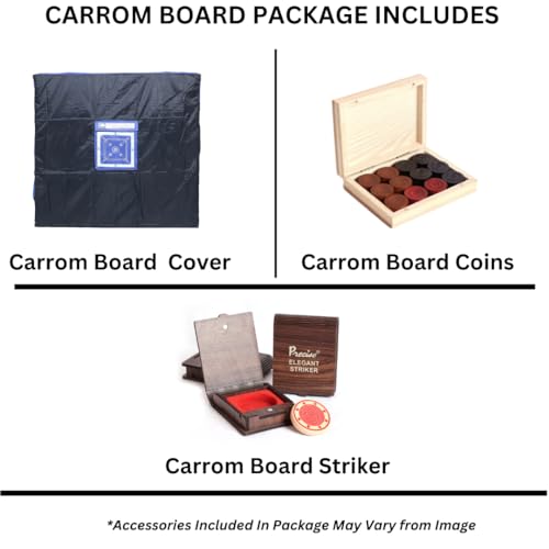 KNK Carrom Board Champion Bulldog Jumbo Carrom Indoor Family Game Board Approved by International Carrom Federation Scratch & Water Resistant (24mm, Bulldog)