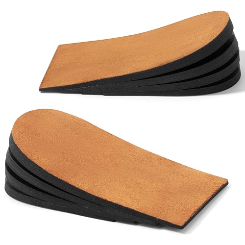 Image of Dr. JK- Adjustable Heel Lifts for Women and Men, 1 Pair, 4 Layers, Medium Size, Brown, Shoe Lifts for Uneven Legs