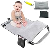 Gihunk Toddler Airplane Bed, Portable Airplane Seat Extender Travel Bed for Kids, Soft Baby Plane Travel Essentials for Flying, Toddlers Long Flight Must Haves Footrest (Include Inflatable Pillow)