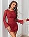 Avidlove Women's Mesh Dress Backless Bell Sleeve Party Clubwear Mini Bodycon Dresses