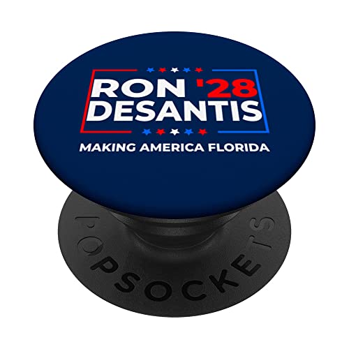 Desantis 2028 President Ron Desantis 2028 Pro Desantis 2028 PopSockets Swappable PopGrip, Black