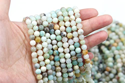 Qiwan Natural Gemstone Round Loose Beads, Diy Jewelry Making 1 Strand 15" (6Mm, Amazonite Gemstone) #TOP2