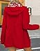 Bellivera Ladie Casual Reversible jacket Spring Fall Clothes Printed Coat 6132 Red M