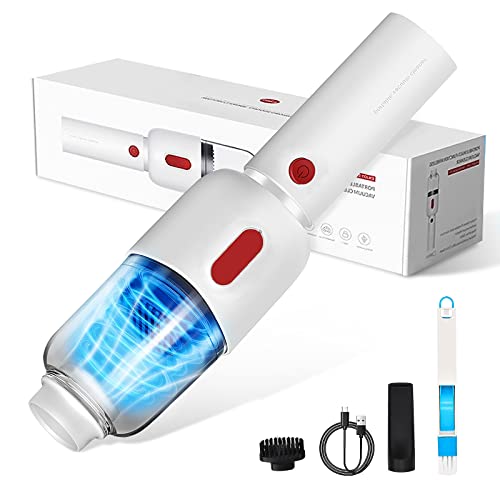 Handstaubsauger, Handstaubsauger Akku 410g Ultraleicht und Leise, Akku Staubsauger 30 Minuten Betriebszeit und 2,5 Stunden Schnellladung Komplett, Handsauger HEPA-Filterung für Tierhaare, Auto, Küche Cover