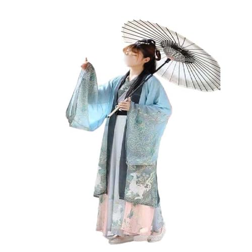 Hanfu Wei Jin manches longues et col croisé avec taille étudiante