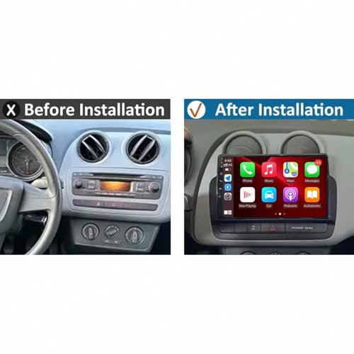 Carplay para Seat Ibiza 2012-2015 con pantalla táctil HD, cámara trasera y Bluetooth 2