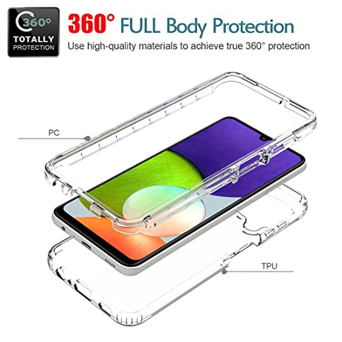 Coque Galaxy A22 4G transparente antichoc avec verre trempé - 3
