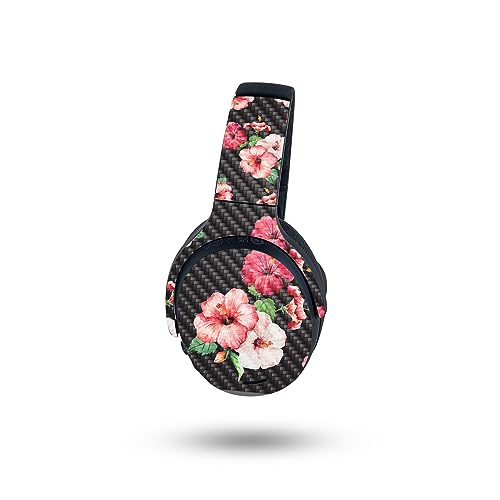 Image of MightySkins Carbon Fiber Skin Compatible with Skullcandy Crusher ANC 2 - Hibiscus | Protective, Durable Textured Carbon Fiber Finish | Easy to Apply, Remove, and Change Styles