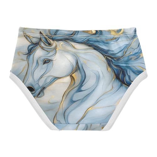 Blue Gold Marble Horse Toddler Girls's Underwear 2T 202b87642