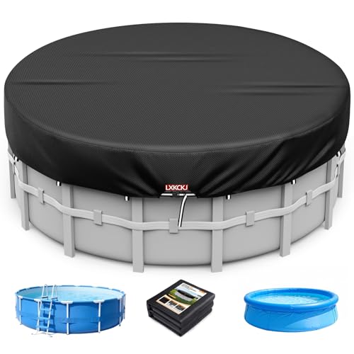 LXKCKJ 8 Ft Round Pool Cover, Solar Pool Covers for...