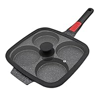 Padella Pancake Bobikuke 4 Fori - Antiaderente, Con Coperchio, Manico Rimovibile, Per Induzione - Foto 11