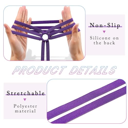 Image of Black Leg Wraps Rave Elastic Garter with O Ring Outfits Festivals Exotic Costume for Women