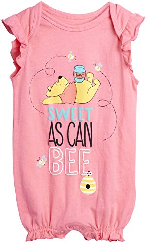 Disney Baby Girls? Minnie Mouse Romper - 4 Piece Newborn Layette Bodysuit (0-24M), Size 6-9M, Minnie Mouse/Pooh Bear #TOP6