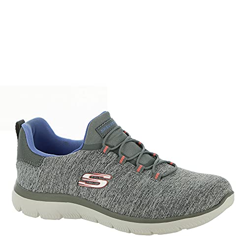 Image of Skechers Women's, Summits - Quick Getaway Sneaker - Wide Width Grey Blue 10 W
