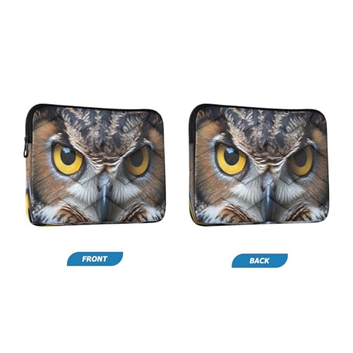 Funda para laptop 13-14 pulgadas impermeable con diseño búho miniatura 2
