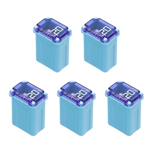 Image of sourcing map 5 Pcs Micro Cartridge Fuses 20A 32V Slow-Blow Automotive Fuse Kit for Car Electrical Protection