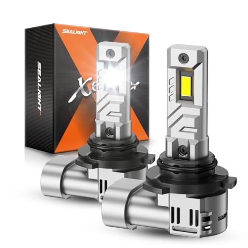 Image of SEALIGHT 9006 Bulbs, 40000LM 8X Brightness 9006 Fog Lights, 6500K Cool White Bulbs with 15000RPM Fan, Plug and Play, IP68 Waterproof, Pack of 2
