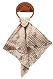 COCO BABY CO Lovey Security Blanket - Muslin Baby Girl Lovey & Boy Lovie, Security Blanket, Essential Baby Gear, New Born Gifts - Teether, Soother, Unisex, Neutral, Versatile, Boho, Travel Size