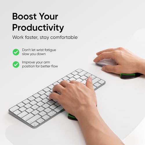 Image of Frido Mouse Wrist Support (Right Hand) | Smooth Gliding Wrist Rest for Wrist Pain & Carpal Tunnel Syndrome Relief | for Laptop, Office & Gaming | Universal Fit Wrist Pad for Keyboard & Mouse