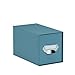 Produktbild Rössler 1327452150 - S.O.H.O. Aufbewahrungs CD-Schubladenbox, mit beschriftbarem Einsteckschild und Griff, denim, 1 Stück