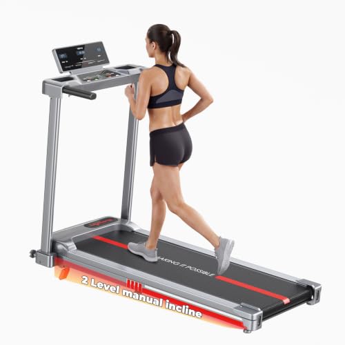 Image of Lifelong 4.5HP Motorized Treadmill for Home | 2 Level Manual Incline | Foldable Handle | Max Speed 12 km /h | LED Display | 12 Workout Programs | 100 kg Capacity | Ideal Gym Equipment for Home Workout