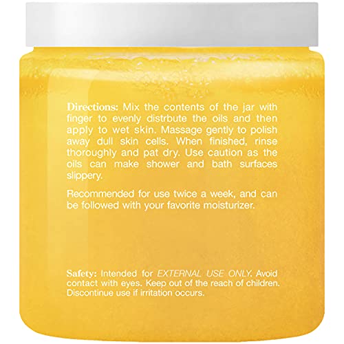 Majestic Pure Sweet Orange Body Scrub for All Natural Skin Care - Exfoliating Multi Purpose Body and Facial Scrub Moisturizes and Nourishes Face and Skin - 10 oz - Great Gift for Her
