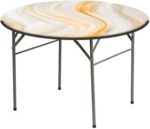 Miniatura 3 de Mantel de cierre de borde redondo, mantel de borde elástico, decoración de apartamentos, decoración de mármol psicodélico ondulado, para mesas