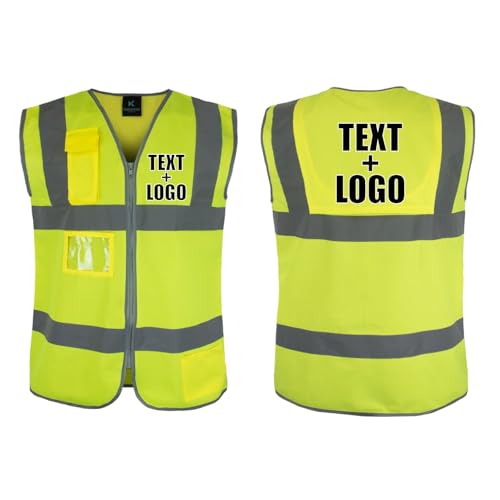 Kolossus Custom High Visibility Vest Personalized (Yellow, X-Large)