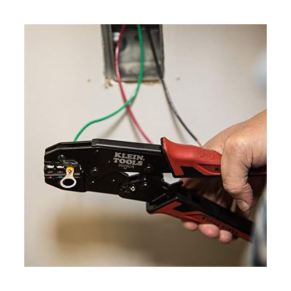 Klein Tools 3005CR Draht-Crimper Werkzeug, Ratsche isolierte Klemmzange für 10 bis 22 AWG Draht – Bild 5