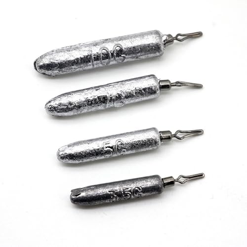 Set 20 piezas de plomos para pesca de 4 tamaños miniatura 5