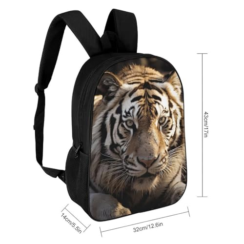 Animal Tiger Backpack - Durable 600D Polyester, 17 Inch Backpack with Ergonomic Adjustable Straps, Lightweight Travel Bag for Men & Women2