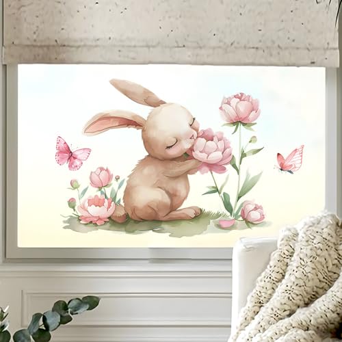 Vinilo decorativo infantil conejo acuarela pastel miniatura 5