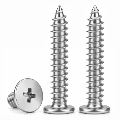 Image of 50Pcs Wood Screws 40mm,M4 Pan Head Phillips Self Tapping Screws