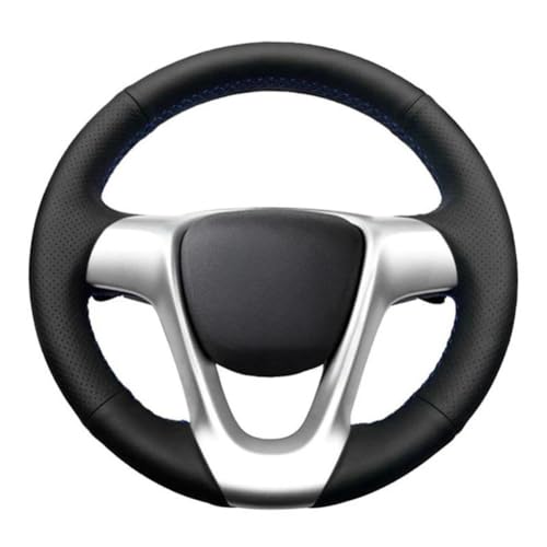 LIANFMX Black Leather Car Steering Wheel Cover Hand-Stitched, for Smart Fortwo 2009-2013 Forjeremy 2013