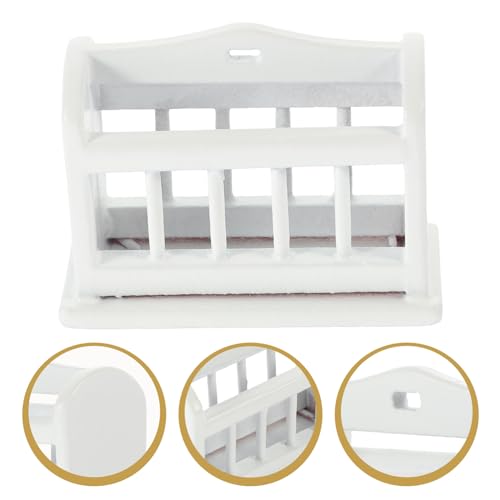 ibasenice 1/12 Cesta Em Miniatura Porta-Revistas Rack De Papel Para Revistas Prateleira De Jornal Mi
