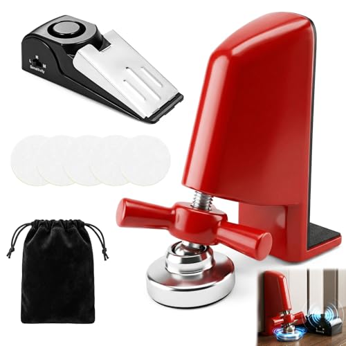 Portable Security Door Lock Stopper Hotel Door Locks with Alarm for Floor Doors Stopper for Travelers Security Anti Theft Portable Doors Stoppers Lock for Bottom of Door for Home Apartment