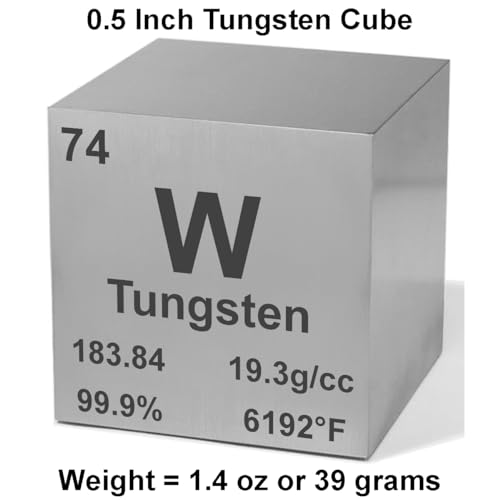 Heavenly Metals W-CUBE-0.5 Tungsten 0.5 Inch Metal Density Cube thumb #1