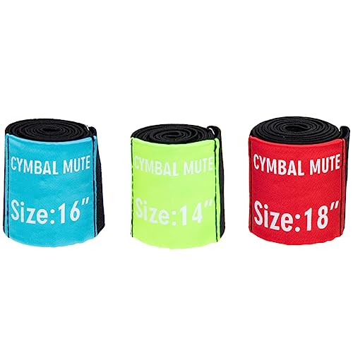 ERINGOGO Cymbal Mute Belt Drum Practice Mute Pad 14-18 Inch Drum Accessories Elastic Ring Circle Silencers