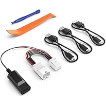 Dash Cam Power Adapter 12-Pin Type A, Mirror to Dashcam Power Adapter for Toyota Tacoma 15-23, Select Highlander, Tundra, Sienna; Honda Ridgeline & More with 3pcs USB Cable