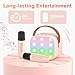 Mini Karaoke Machine for Kids, 2025 TOP Toys Christmas Birthday Xmas Gifts Ideas for Girls,Kids Karaoke Machine for Girls 8-12 Portable Bluetooth Speaker with 2 Wireless Microphones Toy for Kids 4-12