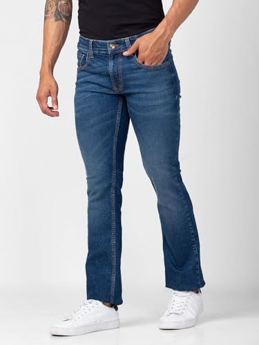 Image of Spykar Men's Rafter Boot Cut Mid-Rise Casual Jeans