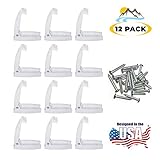 Camp'N - 12 Pack- Baggage Door Catch - Clip - Holder - for RV, Trailer, Camper, Motor Home Baggage...