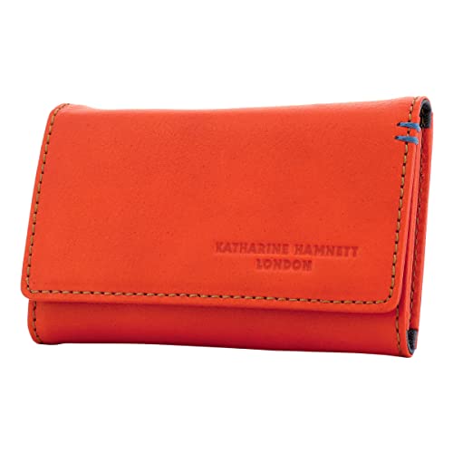 [キャサリンハムネット] キーケース 4連 本革 メンズ 490-50700 MINERAL KATHARINE HAMNETT パスケース 定期入れ コインケース 小銭入れ マルチケース 牛革 【61】オレンジ
